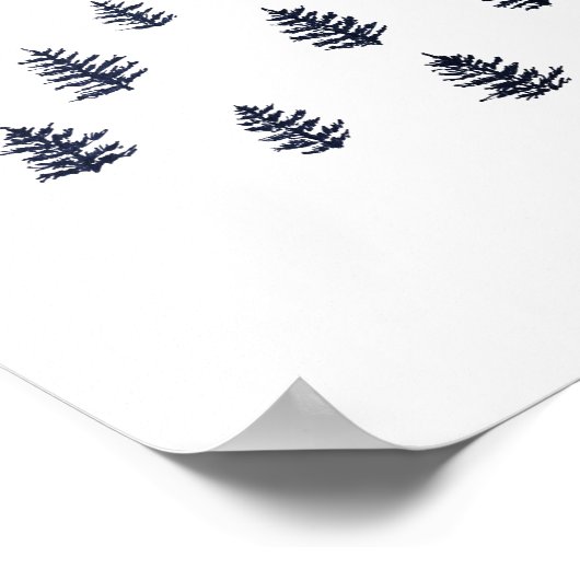 Poster Illustration de la forêt de pins (Coin)