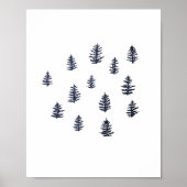 Poster Illustration de la forêt de pins (Devant)