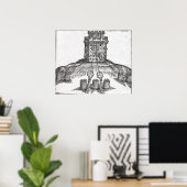 Poster Illustration de la guerre de siège (Bureau à domicile)