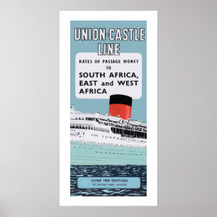 Poster Illustration de la ligne Union Castle
