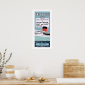 Poster Illustration de la ligne Union Castle (Cuisine)
