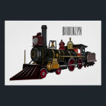 Poster Illustration de la locomotive à vapeur<br><div class="desc">Illustration de la locomotive à vapeur</div>