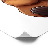Poster Illustration de la loutre de dessin (Coin)