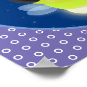 Poster Illustration de la luciole vert mou (Coin)