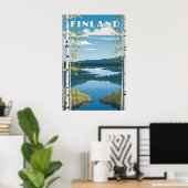 Poster Illustration de la nature finlandaise (Bureau à domicile)