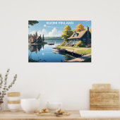 Poster Illustration de la nature finlandaise (Cuisine)