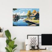 Poster Illustration de la nature finlandaise (Bureau à domicile)