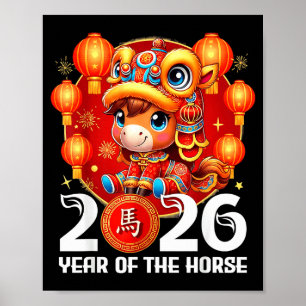Poster Illustration de la Nouvelle Année Chinoise de l'an