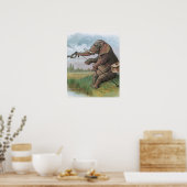 Poster Illustration de la pêche des éléphants (Cuisine)