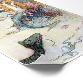 Poster Illustration de la petite sirène vintage (Coin)