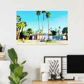 Poster Illustration de la photo d'une maison moderne du m (Bureau à domicile)