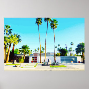 Poster Illustration de la photo d'une maison moderne du m