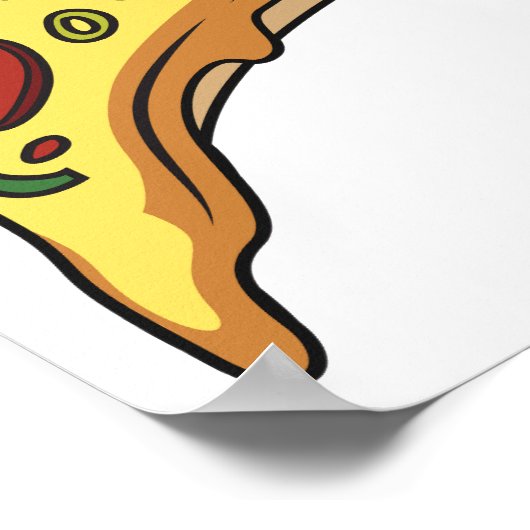 Poster Illustration de la pizza (Coin)