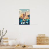 Poster Illustration de la pyramide d'Égypte Art de voyage (Cuisine)