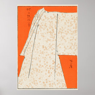 Poster Illustration de la robe japonaise de Shin Bijutsuk