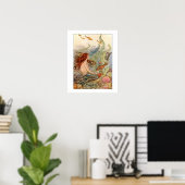 Poster Illustration de la sirène d'art (Bureau à domicile)
