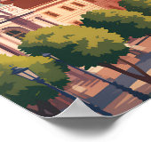 Poster Illustration de la skyline de Bucarest Art de voya (Coin)