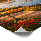 Poster Illustration de la skyline de Manille Philippines (Coin)