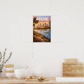 Poster Illustration de la skyline de Manille Philippines (Cuisine)