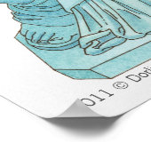 Poster Illustration de la statue de la liberté (Coin)