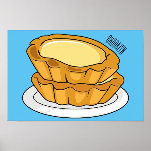 Poster Illustration de la tarte à l'oeuf (Devant)
