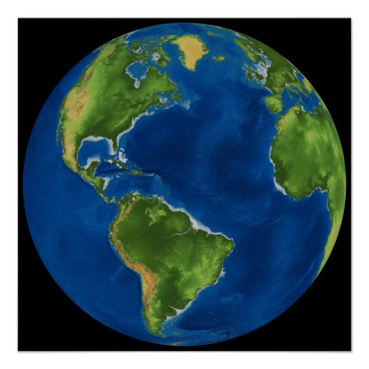 Poster Illustration de la Terre (Devant)