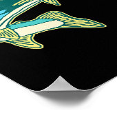 Poster Illustration de la truite de la nature Retr de pêc (Coin)