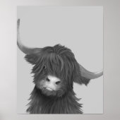 Poster Illustration de la vache noire et blanche des High (Devant)