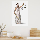 Poster Illustration de Lady Justice (Cuisine)