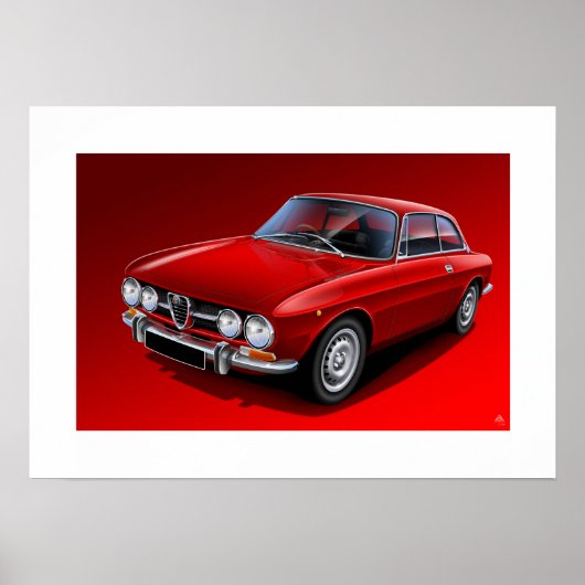 Poster Illustration de l'affiche Alfa Romeo 1750 GTV (Devant)