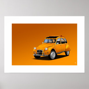 Poster Illustration de l'affiche Citroen 2CV