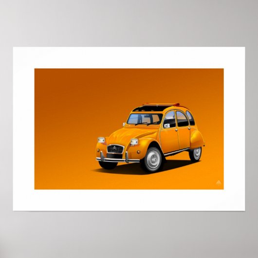 Poster Illustration de l'affiche Citroen 2CV (Devant)