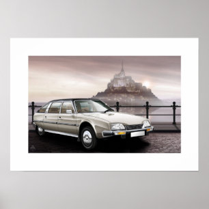 Poster Illustration de l'affiche Citroen CX Prestige