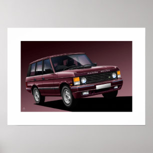 Poster Illustration de l'affiche classique de Range Rover