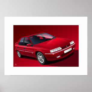 Poster Illustration de l'affiche de Citroen Xantia Activa