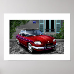 Poster Illustration de l'affiche Panhard 24CT