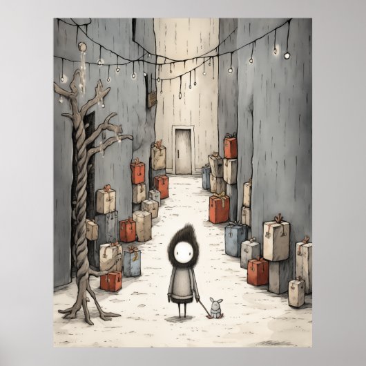 Poster Illustration de l'allée des cadeaux (Devant)