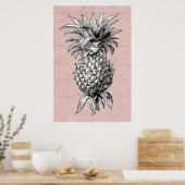 Poster Illustration de l'ananas vintage des années 1800 r (Cuisine)