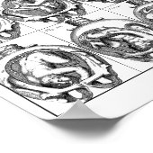 Poster Illustration de l'anatomie du bébé dans l'utérus V (Coin)