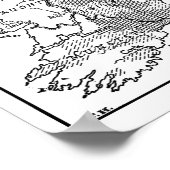 Poster Illustration De L'Ancienne Carte Mondiale D'Irland (Coin)