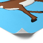 Poster Illustration de l'antilope Pronghorn (Coin)