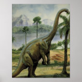 Poster Illustration de l'Apatosaure (Brontosaurus) (Devant)