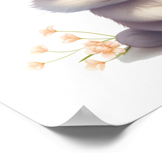 Poster Illustration de lapin de dessin (Coin)