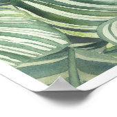 Poster Illustration de l'aquarelle Calathea Orbifolia (Coin)