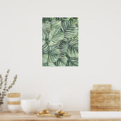 Poster Illustration de l'aquarelle Calathea Orbifolia (Cuisine)