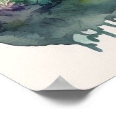 Poster Illustration de l'aquarelle de la forêt de printem (Coin)