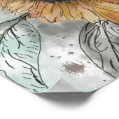 Poster Illustration de l'aquarelle des tournesols (Coin)