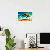 Poster Illustration de l'arbre du désert (Bureau à domicile)