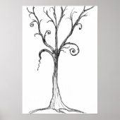Poster Illustration de l'arbre gothique (Devant)