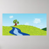 Poster Illustration de l'arbre solitaire (Devant)